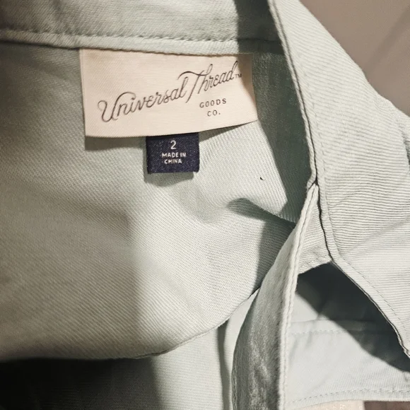 Universal Thread Light Wash Denim Pleated Coastal Western Dress Size 2 - Picture 6 of 6